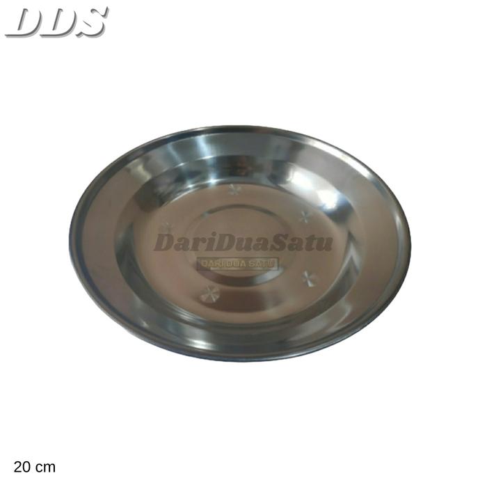Gambar Piring Stainless Steel Tebal 555 Made India - 20 cm dari DariDuaSatu undefined Tokopedia