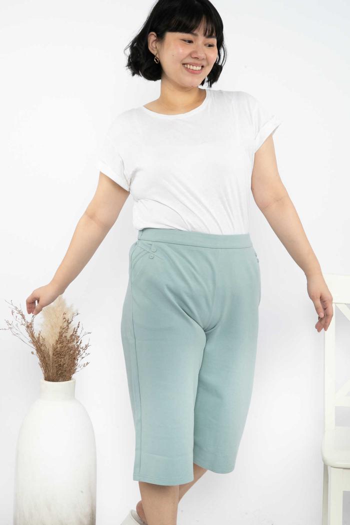 Gambar *Ready Stok* 2023 - Celana Kulot Kaos 7/8 6585 (JS) - Biru Muda, M dari Sisters Fashion Group undefined Tokopedia