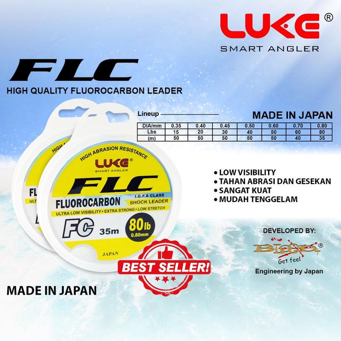 Gambar SENAR LUKE"FLC" FLUOROCARBON FISHING LINE - 0.80/80lbs dari setiapancing undefined Tokopedia