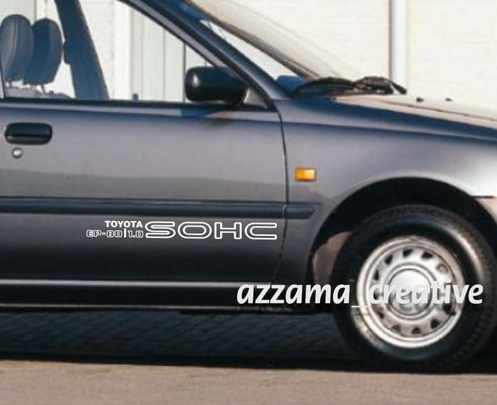 Gambar Stiker Toyota Starlet EP 70 EP 80 1.0 1.3 SOHC Sticker Side Body - SOHC EP80 1.0, Grey dari Azzama Creative undefined Tokopedia