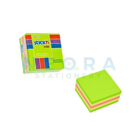 Gambar STICK'N REGULAR CUBE (2X2) NEON RAINBOW CUBE STICKY NOTE MEMO TEMPEL - p/green-534 dari NEORA STATIONERY undefined Tokopedia