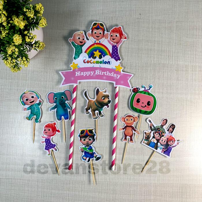 Gambar Topper Cocomelon Ulang Tahun Hiasan Kue Ulang tahun Birthday cake - Cocomelon 1 dari Devanstore28 undefined Tokopedia