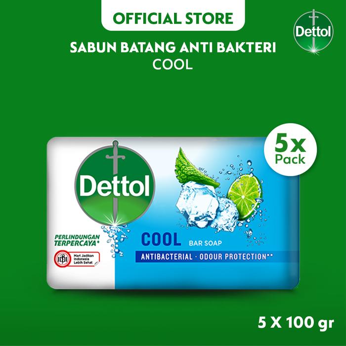 Promo Harga Dettol Bar Soap Cool per 5 pcs 100 gr - Tokopedia