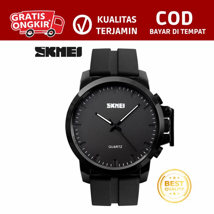 Jam Tangan Pria Fashion Analog Original Leather Silicone SKMEI 1208 Gold  di Cv_anugrahutama Tokopedia