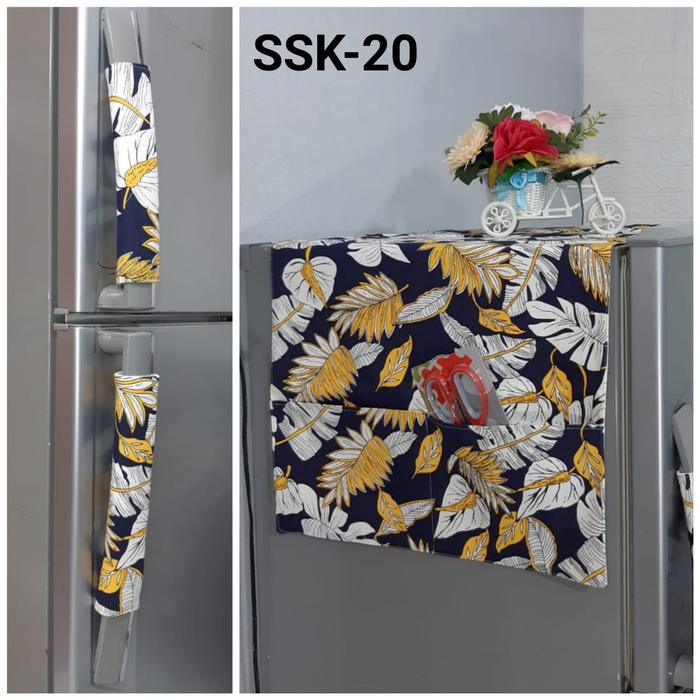 Gambar Satu SetTaplak kulkas kanvas, Tutup Kulkas Dua Lapis, Alas Kulkas - SSK 20 dari Zira Media undefined Tokopedia