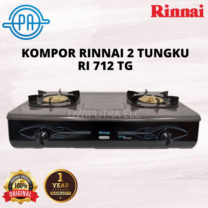 Jual KOMPOR GAS RINNAI 2 TUNGKU RI712TG RI 712 TG API BESAR - Kota Bandung  - Dwiputra Electornics | Tokopedia