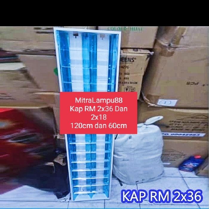 Jual Kap Lampu RM Inbow 2x36/2x16W Housing TL Neon Led 120Cm Isi 2Lampu ...