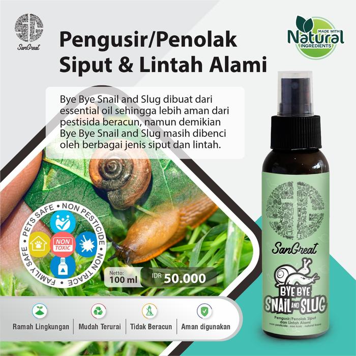 Gambar Cairan Pengusir Siput Bekicot Keong Lintah - Bye Bye Snail, slug 100ml dari MenikStore undefined Tokopedia