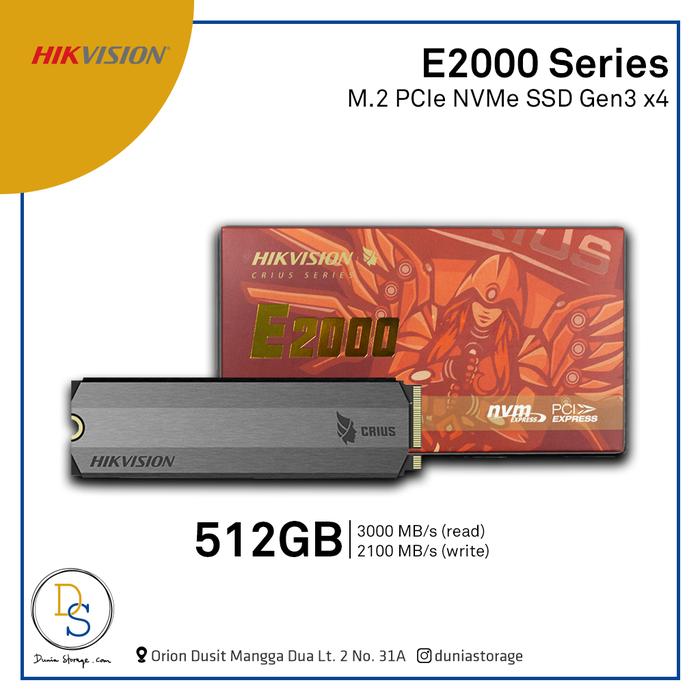 Jual HIKVISION E2000 NVMe SSD PCIe Gen x4 with Heatsink