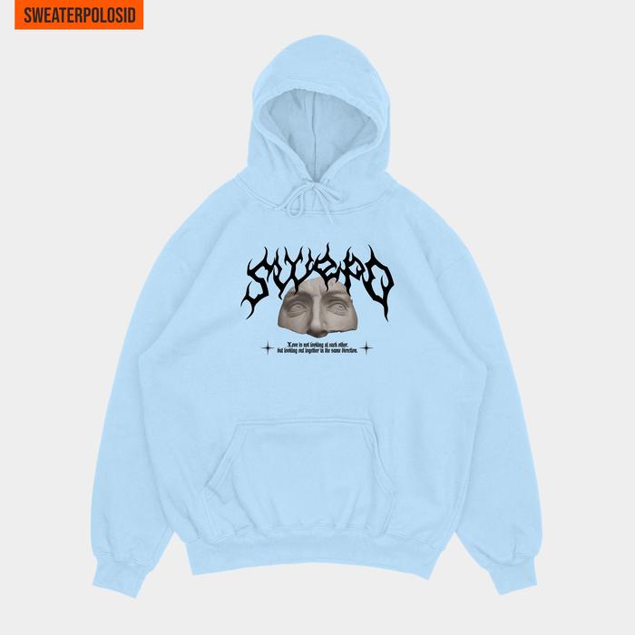 Gambar SWEPO Hoodie Jumper DAVID EYE 612 M-XXL (Pria & Wanita) - BIRU BABY, XXL dari SWEATERPOLOS.ID undefined Tokopedia