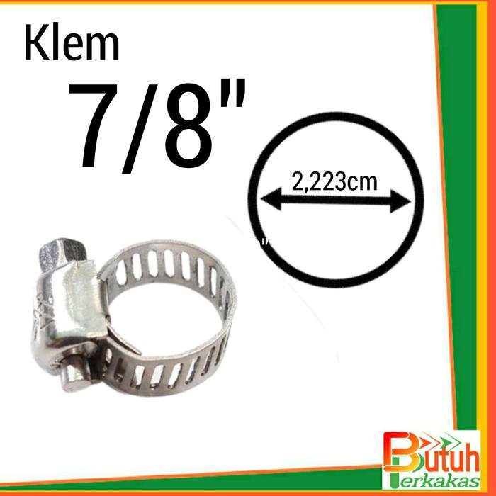 Gambar klem selang klem kompor gas klem stainless klem kran hose clamp - 7/8" dari BuPerMGK undefined Tokopedia