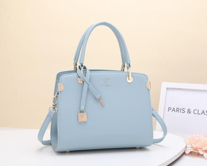 Gambar Tas Wanita FitBags 306221 - Tas Import Wanita Tas Fashion Wanita Hand - Biru Muda dari Kilan Store undefined Tokopedia