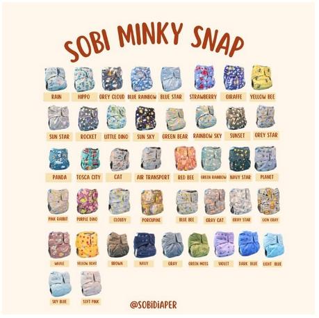 Gambar CLOTH04 SOBI CLOTH DIAPER PAMPER BISA DI CUCI MINKY SNAP - insert microfib dari Liana baby shop surabaya undefined Tokopedia