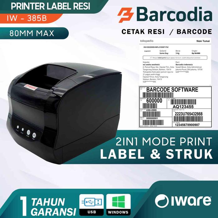 Gambar Xprinter Thermal Barcode Printer IW385 XP-360B - Printer Barcode 360 B - 385 USB+LAN dari Barcodia undefined Tokopedia