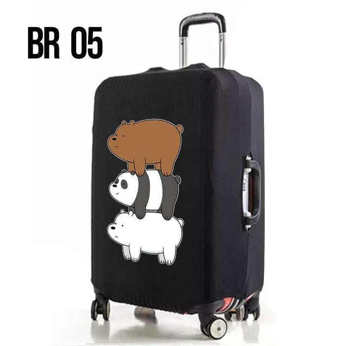 Gambar Luggage Cover Pelindung Custom We Bare Bear Size 20 24 28 inch Hitam - S, BR 01 dari Morine storeshopp undefined Tokopedia