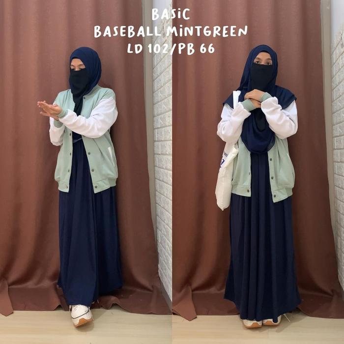Gambar BASEBALL JAKET BY ARUNA OUTFIT - BASIC MINT dari ARUNAOUTFIT_NEW undefined Tokopedia