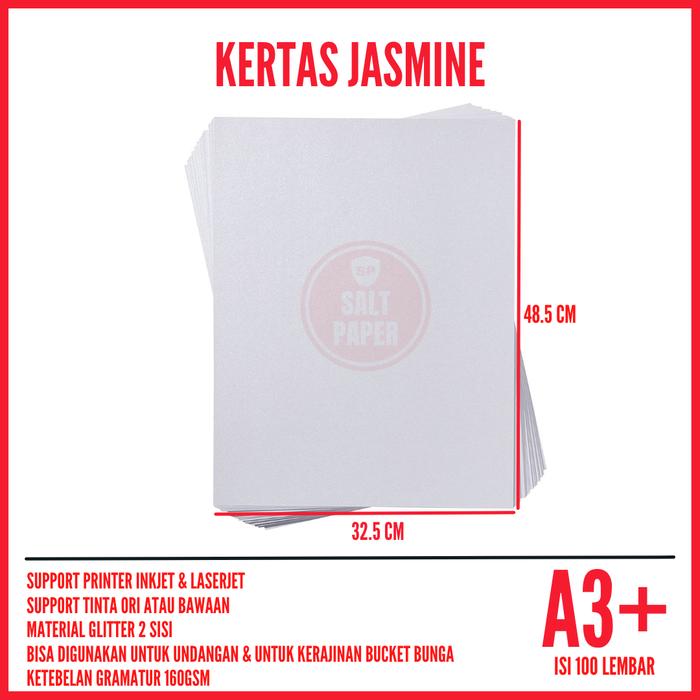 Gambar Kertas Jasmine A3 Plus isi 100 lembar / Fancy Paper / Kertas Undangan dari Salt Paper undefined Tokopedia