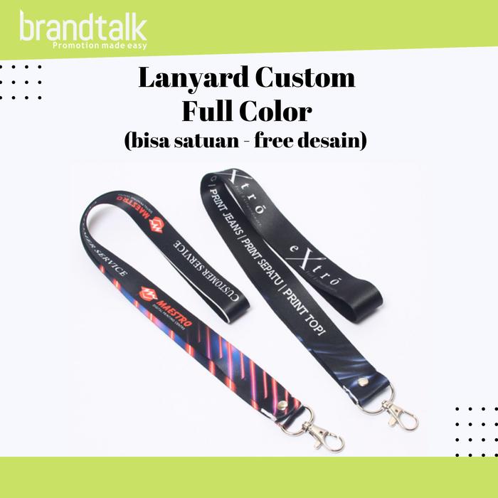Gambar CUSTOM LANYARD SATUAN - FULL PRINT (PROMO) - Ukuran 1.5 cm, 1 sisi dari Brandtalk Advertising_NEW undefined Tokopedia