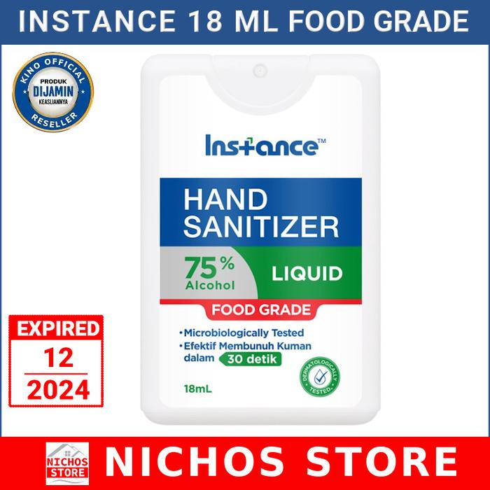 Gambar Instance Hand Sanitizer Liquid Spray 18 mL FOOD GRADE 18mL Cair dari Nichos Store undefined Tokopedia