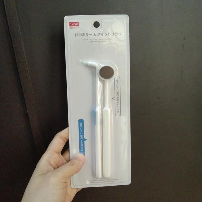 Gambar Daiso sikat sela gigi plus cermin pointed toothbrush and dental mirror dari TOYSCASTLES undefined Tokopedia