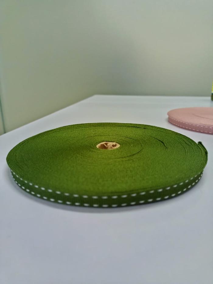 Gambar Pita Kado Organdi Hias Tali Grosgrain Motif Bintik Per Meter - Lumut dari Nyonya Lie undefined Tokopedia