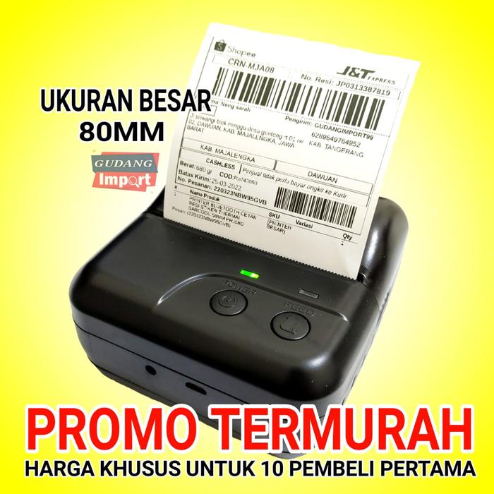Gambar PRINTER THERMAL BLUETTOTH 80MM CETAK RESI PENGIRIMAN STRUK KASIR dari INDOAUTO TANGERANG undefined Tokopedia