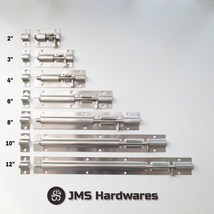 Gambar GRENDEL STAINLESS BLISTER ASLI TEBAL / SLOT STAINLESS PANJANG/ GRENDEL - 2" dari JMS Hardwares undefined Tokopedia