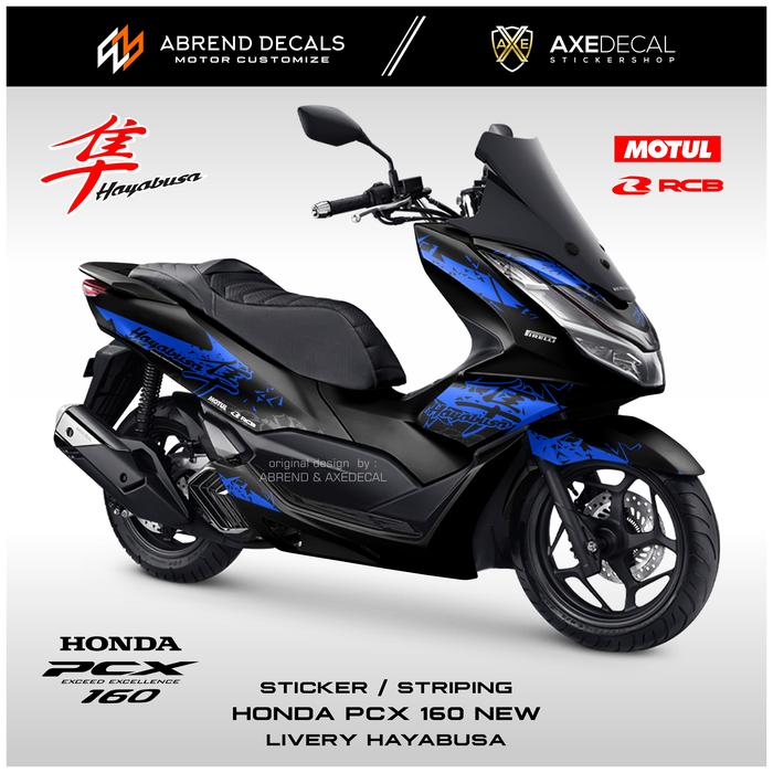 Gambar STRIPING HONDA PCX 160 NEW LIVERY HAYABUSA / STIKER MOTOR PCX BARU - 05 dari Axedecal stickershop undefined Tokopedia