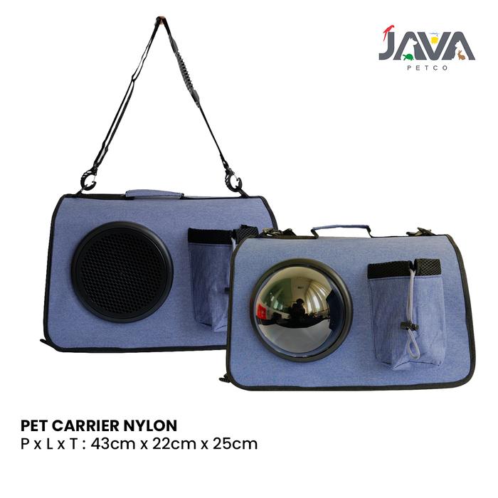 Gambar Pet Carrier Nylon - Tas Ransel Anjing Kucing " SLING GLASS " - Merah dari Java Petco undefined 5 Tokopedia