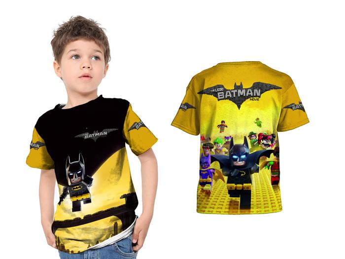 Gambar LEGO BATMAN Baju Anak Laki Laki Fullprint pakai nama gratis - Pendek, S dari Custom Store Bdg undefined Tokopedia