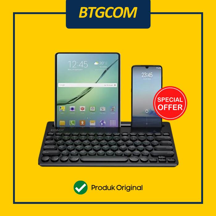 Gambar ROBOT KB10 BLACK MULTI DEVICE BLUETOOTH+2.4G WIRELESS MINI KEYBOARD - Hitam dari btgcom undefined Tokopedia