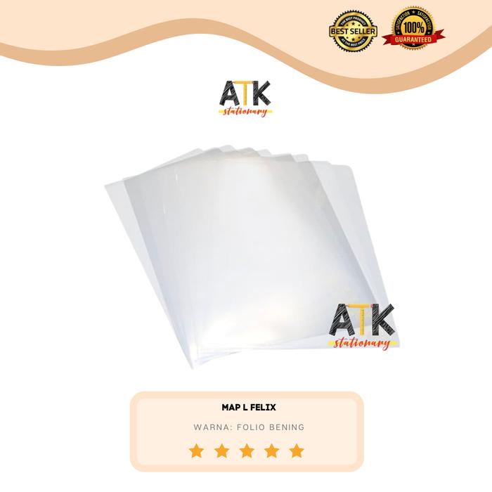 Gambar Map L ( clear sleeve) Felix Ukuran Folio/ A4 1 Lusin ( 12 Pcs) atk - Putih dari atkstationary undefined Tokopedia