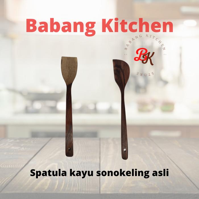 Gambar BABANG BK SPATULA KAYU SONOKELING ASLI - BK 30 dari babang kitchen by nisa undefined Tokopedia