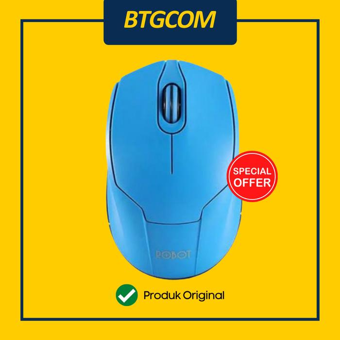 Gambar Robot M310 Silent Mute Wireless Mouse - Biru dari btgcom undefined Tokopedia