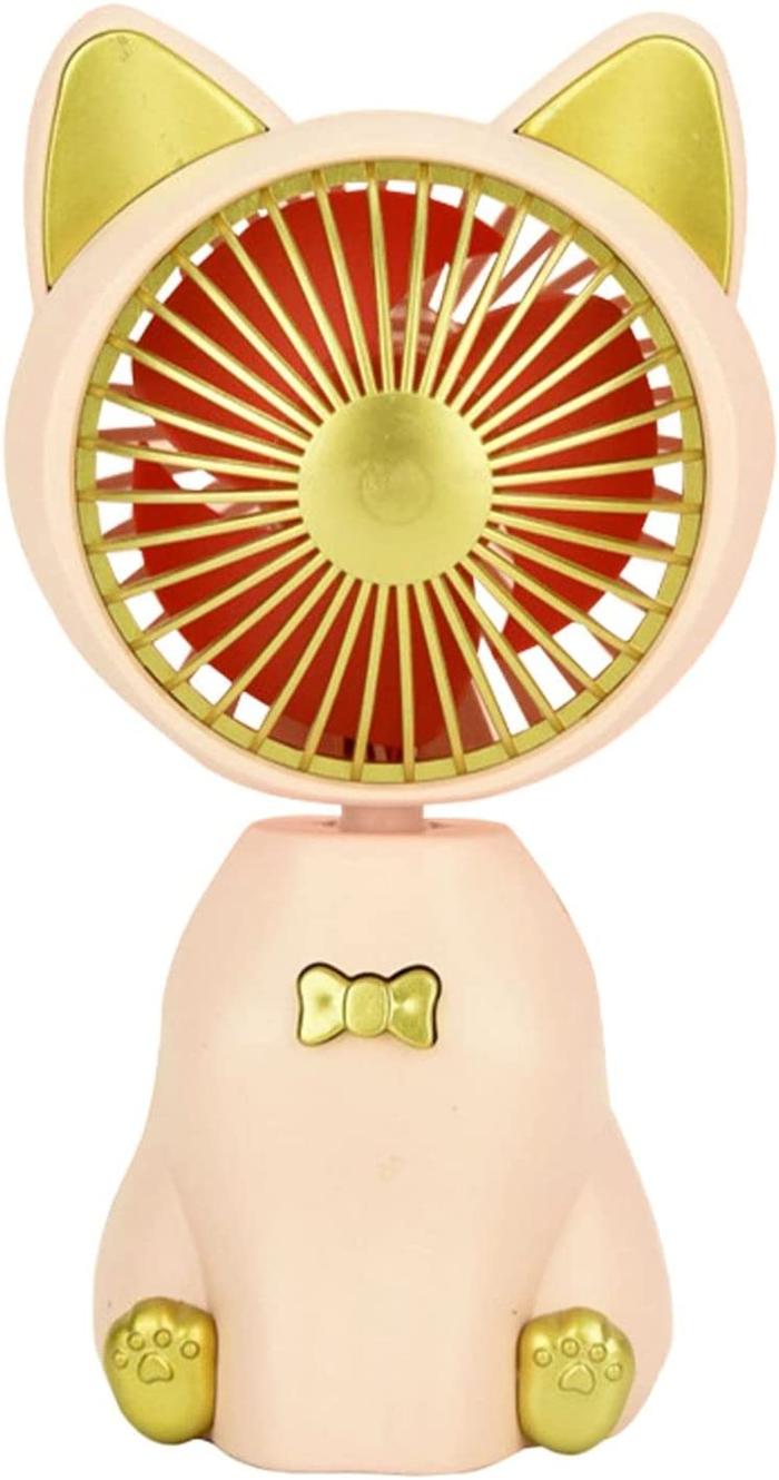 Gambar Kipas Mini Kucing Kipas Meja Kantor Duduk Cat Mini Fans Recharge + LED - Merah Muda dari Lbagstoremall undefined Tokopedia