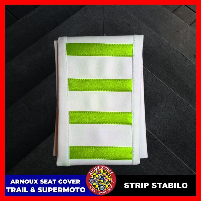 Gambar kulit jok motor klx 150 sarung jok motor crf jok putih cover jok motor - STABILO dari MotoSoris undefined Tokopedia