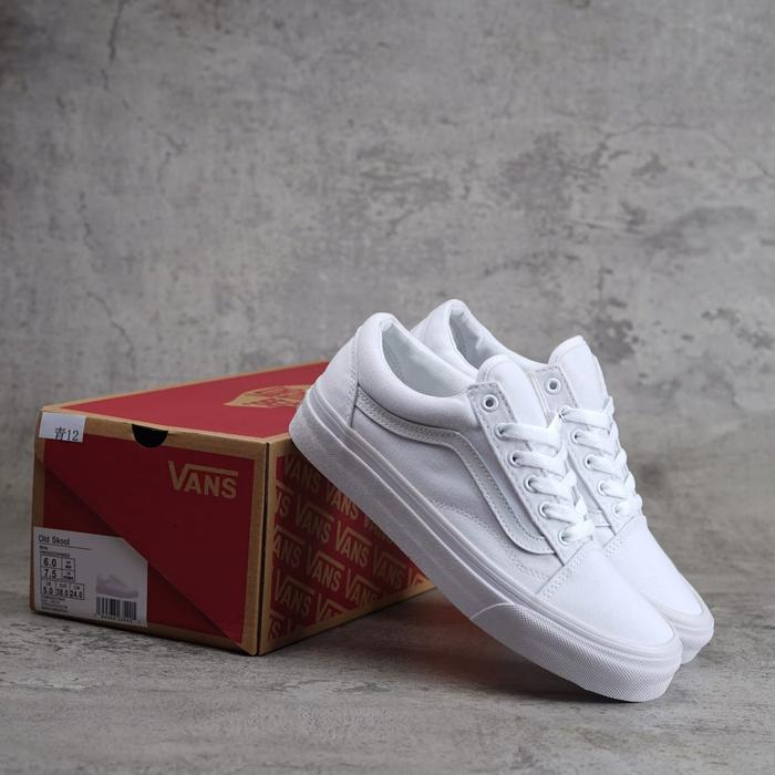 Jual Sepatu Vans OldSkool Classic True White Original BNIBWT