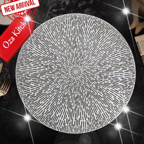 Gambar PVC Placemat Modern Tatakan Piring NSA-ZY-8 A - Silver - Silver dari Oza Kitch undefined Tokopedia