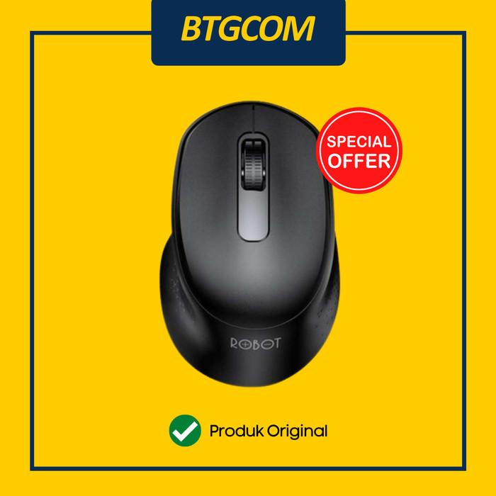Gambar ROBOT M312 BLACK SILENT MUTE WIRELESS MOUSE - Hitam dari btgcom undefined Tokopedia