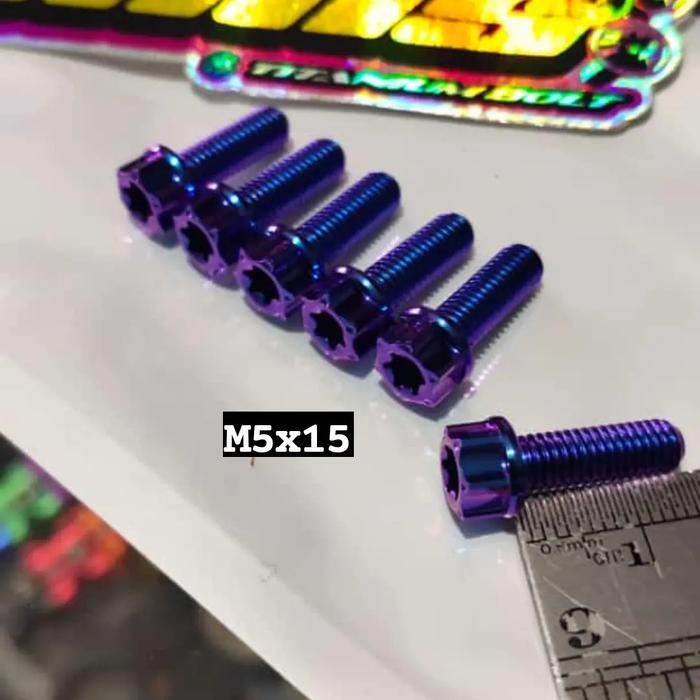 Gambar Baut titanium M5x15 bintang dari KamarMatic undefined Tokopedia