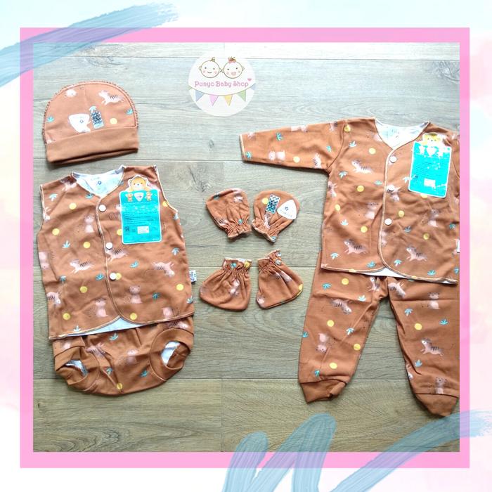 Gambar LIBBY Paket Hampers Kado Baju Bayi Baby Gift Libby New Born 3-6 Bulan - Brown Cat dari Punyo Baby undefined Tokopedia