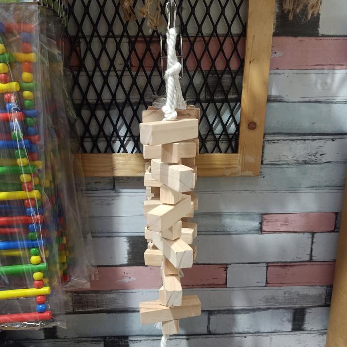 Gambar Kayu Vinus Gigitan Burung Parrot Mainan Kakatua Nuri Parkit Lovebird Cokotan - NATURAL dari Glodok Burung Bandung undefined Tokopedia