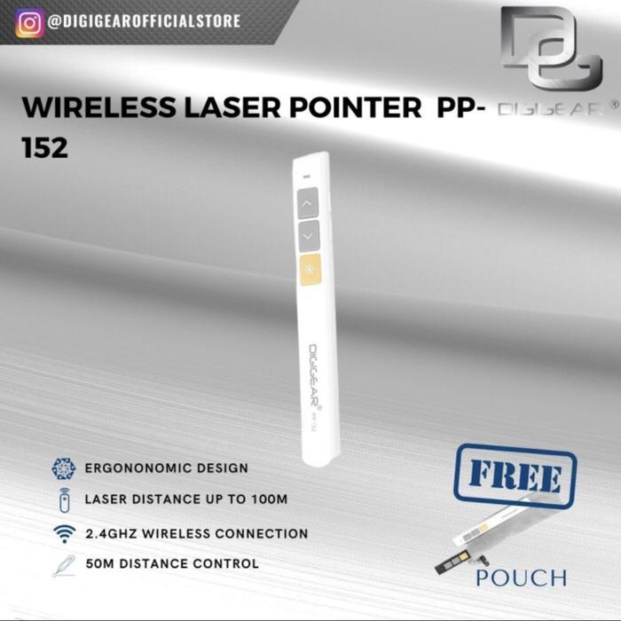 Gambar DIGIGEAR PP152 Wireless Laser Presenter Pointer - Putih dari Click & Go Tokopedia undefined Tokopedia