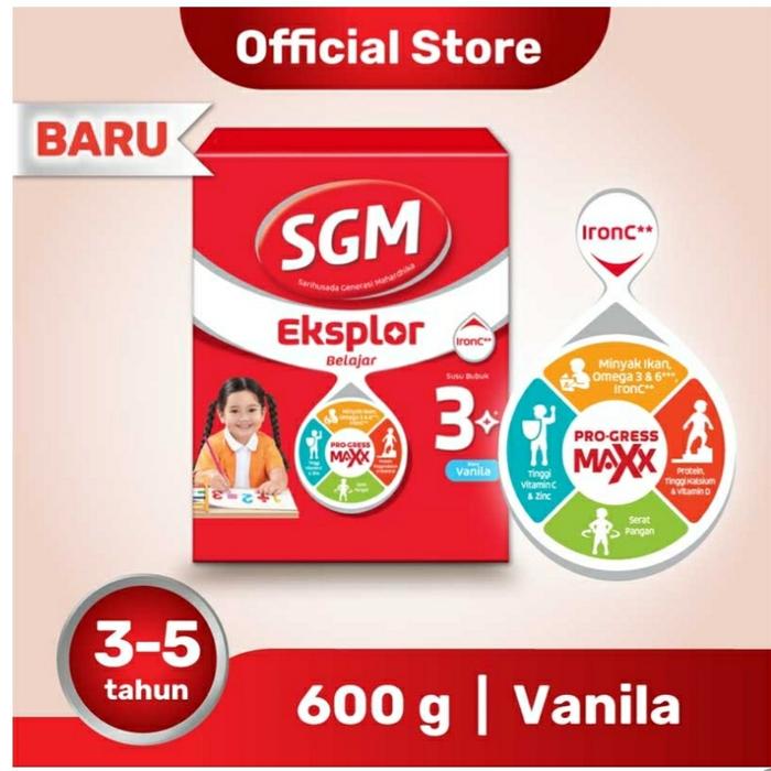Gambar SGM Eksplor Belajar 3+ Susu Pertumbuhan Vanila 600 g dari dekkagladys undefined Tokopedia
