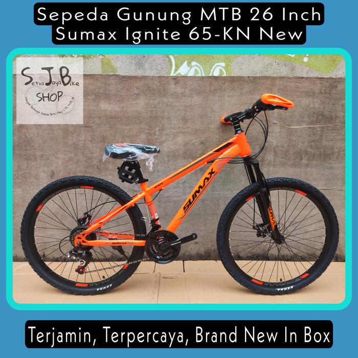 Gambar Sepeda Gunung MTB 26 Inch SUMAX IGNITE 65-KN New Steel 3x7 Speed - Orange dari Toko Setia Jaya Sepeda undefined Tokopedia