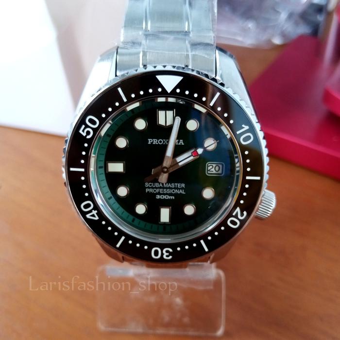 Jual Jam Tangan Proxima sbdx001 Green Dial Bezel Ceramic Kota