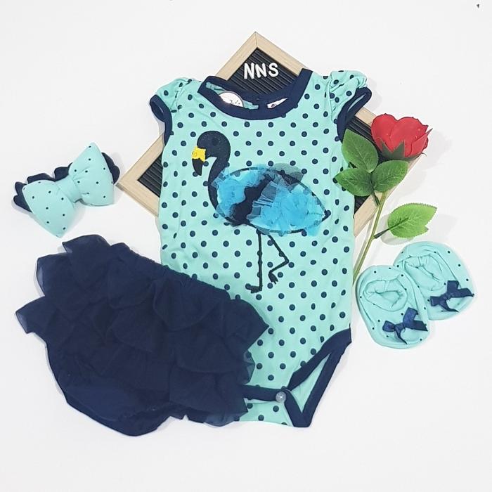 Baju Jumper Bayi Polkadot 6-12 (Mo) Jumper Bayi Putih Polkadot