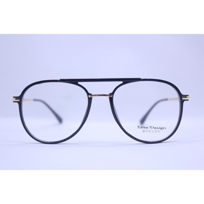 Gambar Frame Kacamata Unisex Pria Wanita - Elite Design 00156 - Black Gold, Frame Only dari bazarkacamata undefined Tokopedia