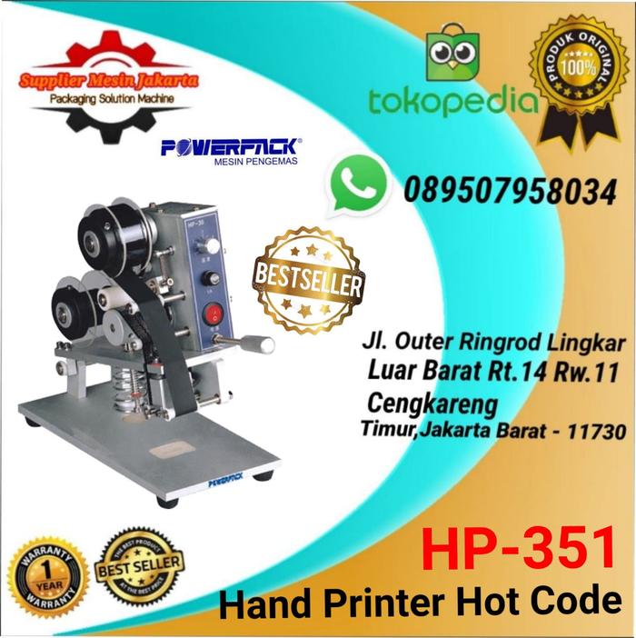 Jual Hot Code Printer Mesin Cetak Expired Date HP-351 POWERPACK ...