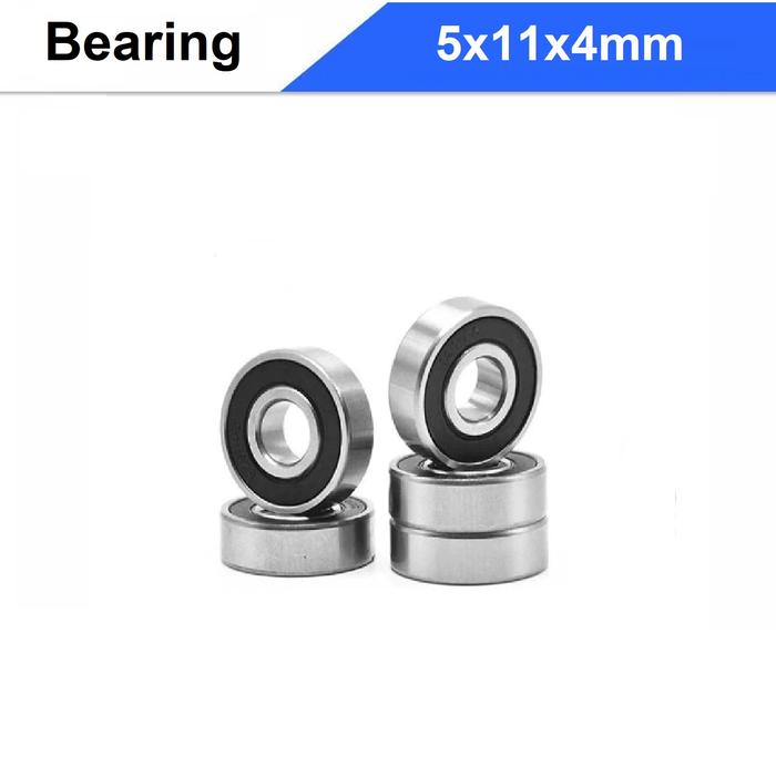 Gambar Bearing 5x11x4 mm ABEC 5 Rubber Teflon Sealed - Hitam dari gareng garage rc undefined Tokopedia